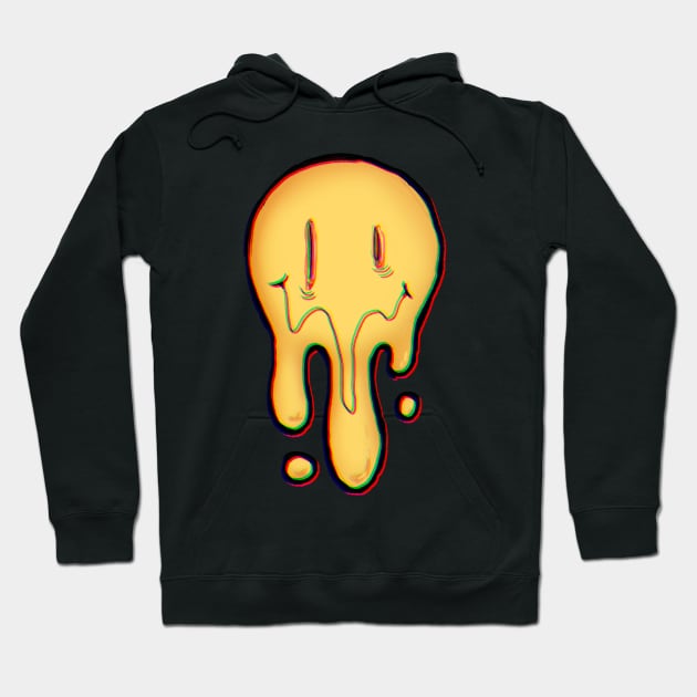 Drippy smiley face sweatshirt sale